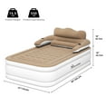 thumbnail image 6 of Dextrus Queen Size Inflatable Air Mattress with Built-in Pump, White Frame & Khaki Top, Includes Repair Kit & Storage Bag, Supports Inflation/Deflation, 6 of 8