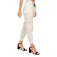 thumbnail image 5 of American Bazi Women's High Waist Double Cargo Jogger Pants RJH3808 - Ivory Frost - 3X-Large, 5 of 6