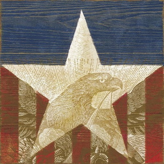 Marmont Hill "Stars and Stripes II" Painting Print on Canvas