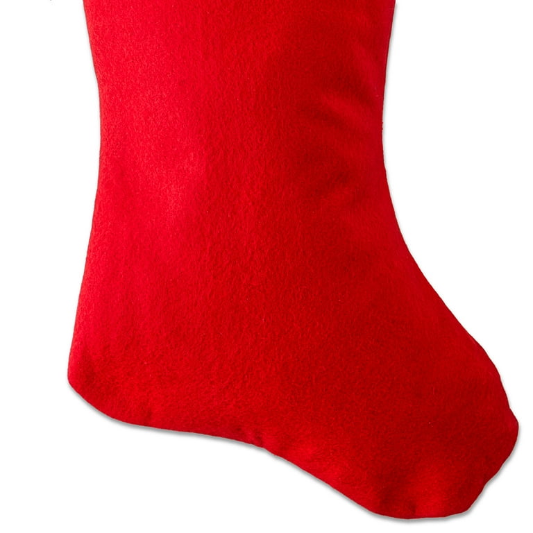 Felt Christmas Stocking, Red and White, 19", by Holiday Time