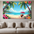 thumbnail image 6 of Decorative Design Tropical Beach Theme Coconut Drink Hibiscus Flowers Banner for Summer Party Beach Holiday Outdoor Decor, 6 of 7