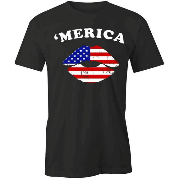 Merica T-Shirt | Patriotic American Black Tee Gift