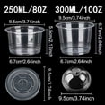 thumbnail image 3 of 50PCS Disposable Pudding Plastic Cups Salad Cups with Lid Dessert Cups Cake Dessert Ice Cream Yogurt Fruit Beverage Containers, 3 of 9