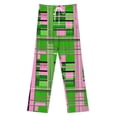 thumbnail image 3 of Plaid Pink & Green Women's Pajamas Pajama Pants Women's Sleepwear Lounge Sleep Bottoms Stretch with Pockets, 3 of 7
