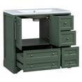 thumbnail image 5 of Newboti Furniture 36Inch Bathroom Vanity With Sink, Solid Wood Freestanding Bathroom Vanities With 4 Storage Drawers And Shelf, Soft Closing Doors6005F, 5 of 12