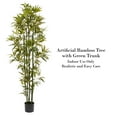 thumbnail image 3 of 6" Artificial Bamboo Tree with Green Trunks and Realistic Leaves for Indoor Home Decor by Pure Garden, 3 of 6