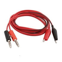 Pair 3.3 ft Digital Multimeter Test Cord Banana Connector to Alligator Clips Red Black