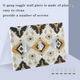 thumbnail image 3 of Yayeee Toggle Light Switch Wall Plate 3-Gang 6.37"x4.48" Decorative Outlet Cover, White and Black, 3 of 7