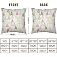thumbnail image 4 of Colorful Christmas Tree Pillow Covers 18x18 Set of 2 Watercolor Xmas Pine Trees Throw Pillow Cover Winter Holiday Decor Pillow Cases Farmhouse Outdoor Christmas Pillowcase for Home Party Sofa, 4 of 6