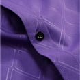 thumbnail image 2 of YLSDY Men's Dress Shirts Long Sleeve Collared Slim Fit Business Casual Outfits Wrinkle-Free Button Down Shirts Casual Suit Purple M, 2 of 7