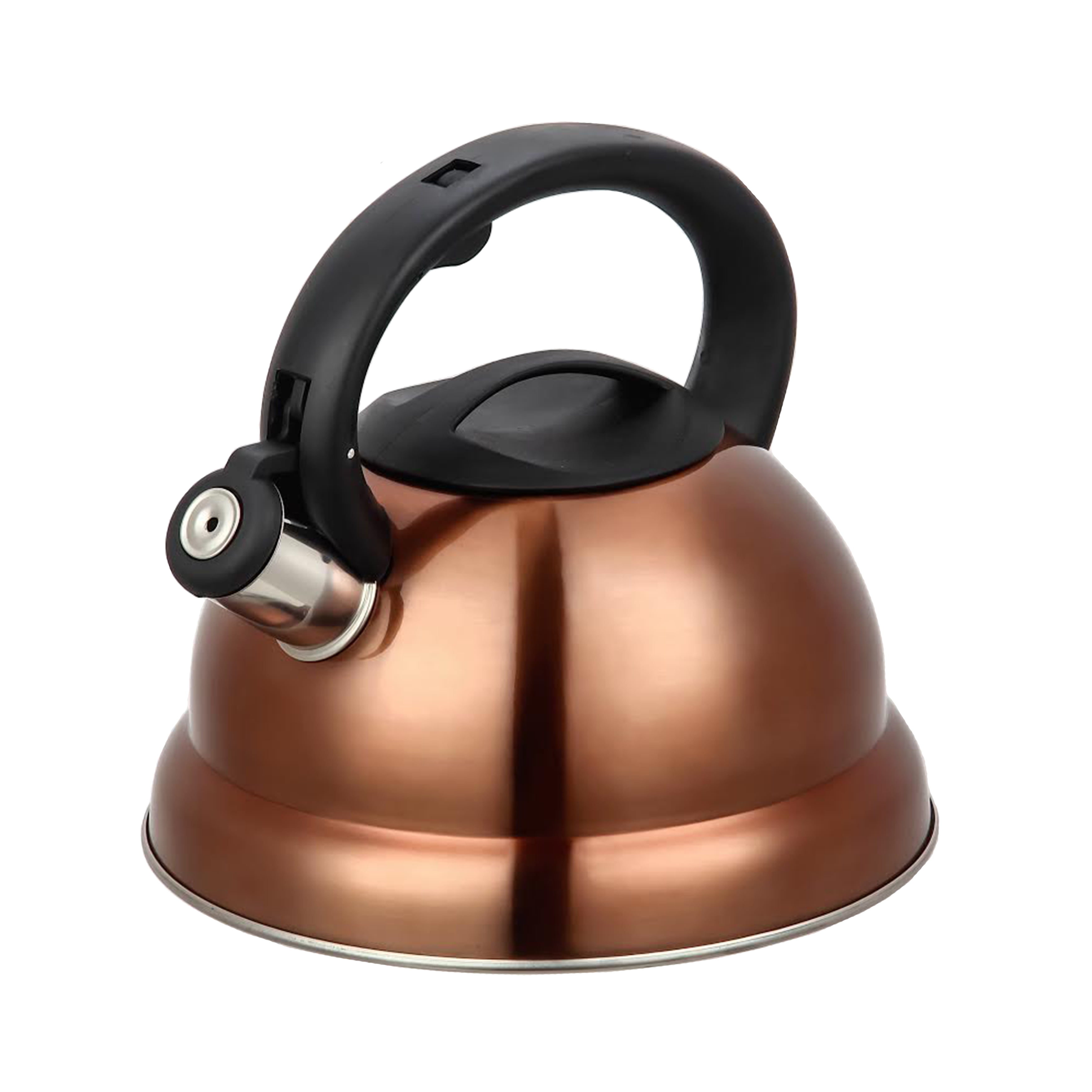 Heavy-gauge Steel Copper Color Whistling 2-qt.Tea Kettle NEW 