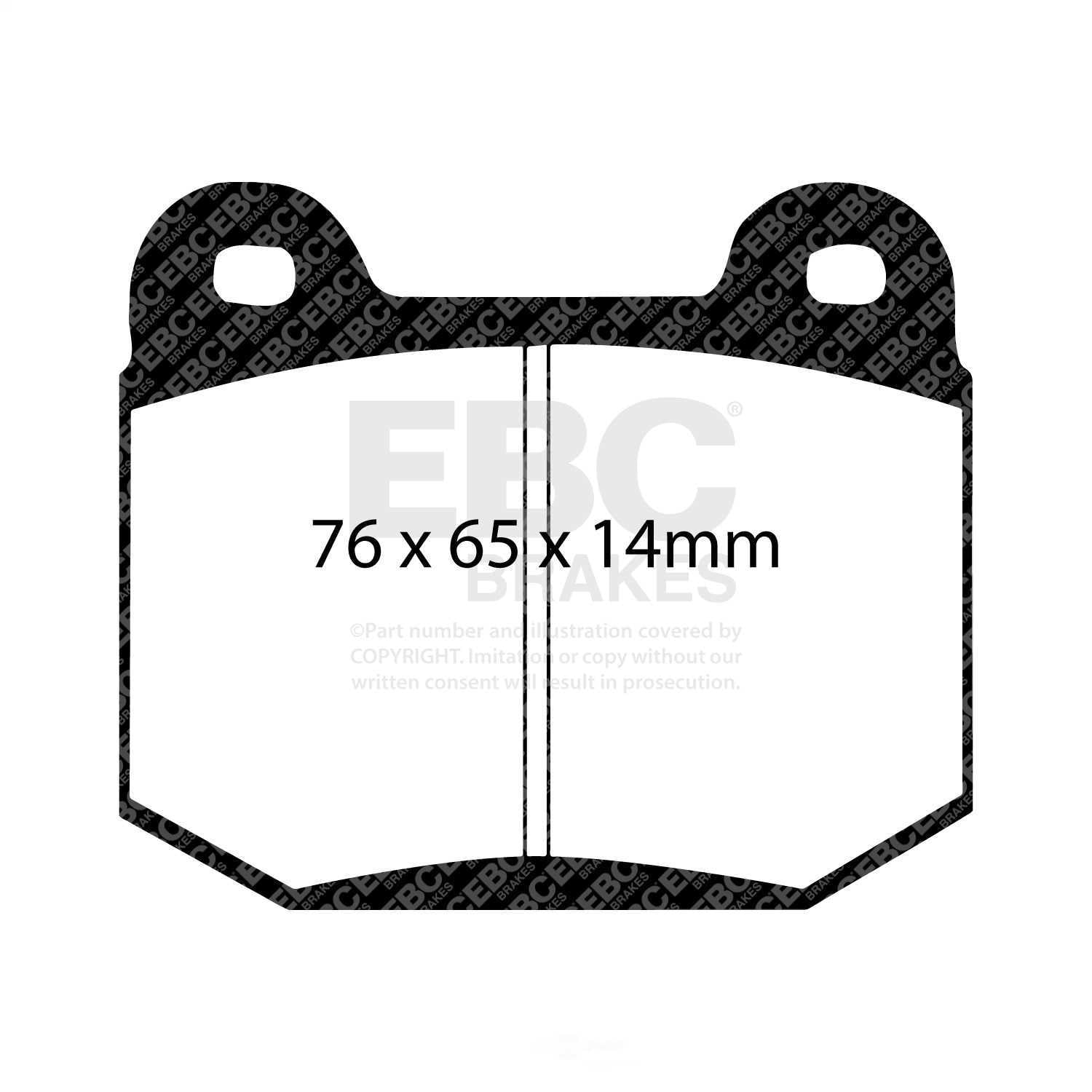 EBC Brakes Redstuff Premium Fast Street Pad For All Engine Sizes Fits select: 2002-2007 MITSUBISHI LANCER