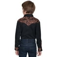 thumbnail image 2 of Scully Kids Boys Black Poly/Rayon Floral L/S Shirt L, 2 of 3