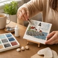 thumbnail image 6 of Sea Glass Art Kit Featuring Mosaic Glass Tiles with Tweezers and Adhesive, Mosaic Art Kits for Adults for Coastal Home Decorating, Sea Glass Decor for Beach Themed Gifts, 1Pc, 6 of 7