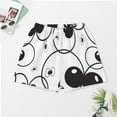 thumbnail image 2 of PRIYAL Cute Eyes Balls Pattern Silk Women Pajama Set Short Sleeve Comfy Pjs Sets 2 Piece Lounge Set, 2 of 5