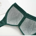 thumbnail image 4 of Sakmal Full Coverage Women's Wireless Bras Front Closure Green Bralette Soft Cup Ladies Bras 4X, 4 of 5