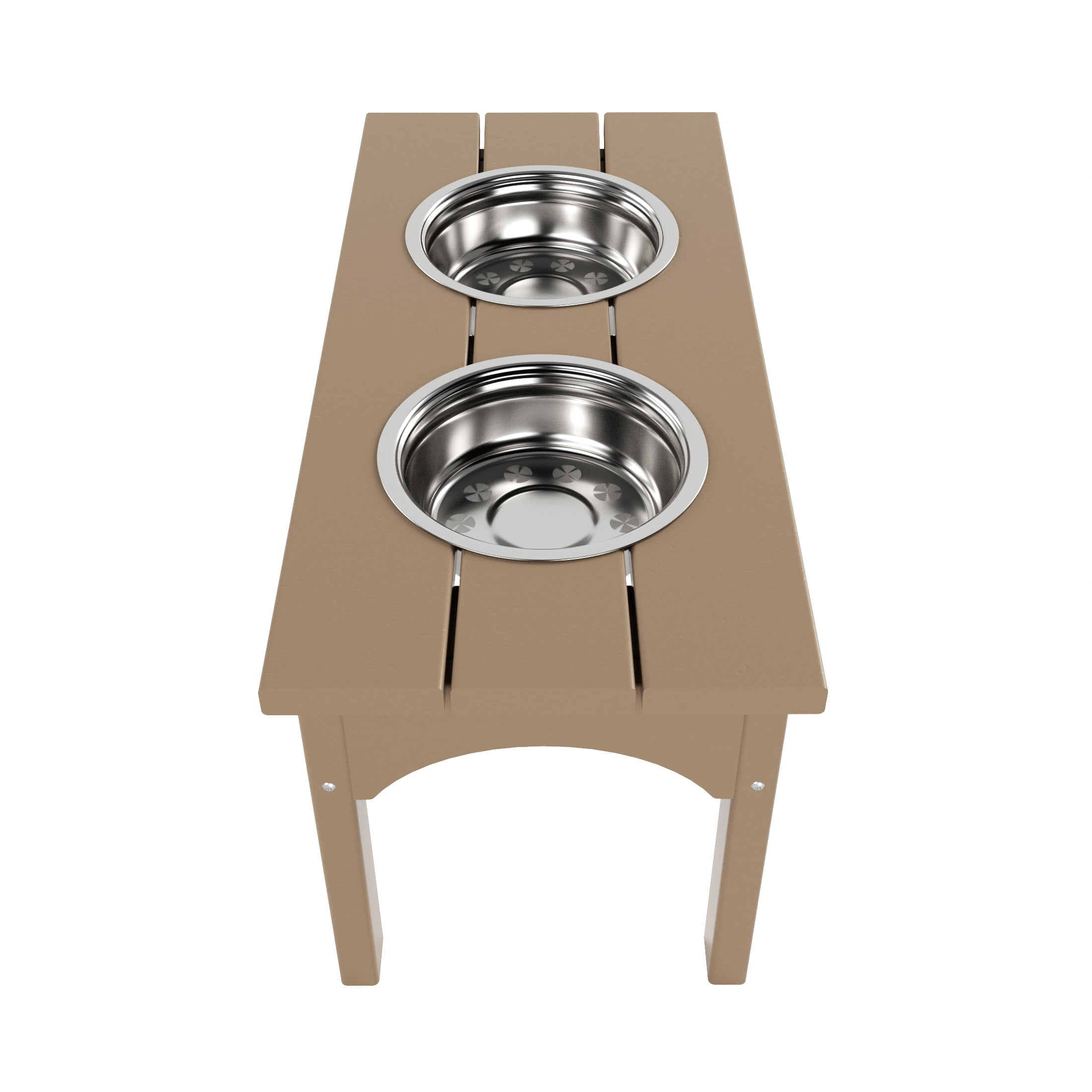 WestinTrends Elevated Modern Pet Stand Feeder for Cats & Dogs Puppy, Removable stainless steel bowls, UV and Weather Resistant