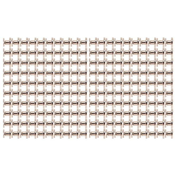 Tornillos De Encuadernación De Chicago De Metal, Superficie De Arco De Latón Con Revestimiento Uniforme DIY 200 Juegos Tornillo De Encuadernación De Libros Galvanizado Para Mgaxyff Plata