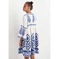 thumbnail image 3 of EASYBRAUS Women Bohemian V Neck Print Midi Dress Spring Casual A Line Vacation Dress, 3 of 4