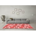 thumbnail image 3 of Ahgly Company Machine Washable Indoor Rectangle Abstract Red Modern Area Rugs, 7' x 10', 3 of 4