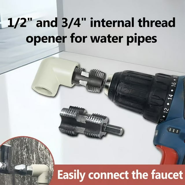 Double Ended Pipe Tap For PPR/PVC Pipe 1/2 Inch And 3/4 Inch Pipe Threading Tool Ideal For DIY & Plumbing Durable And Easy To Use Thread Cutter