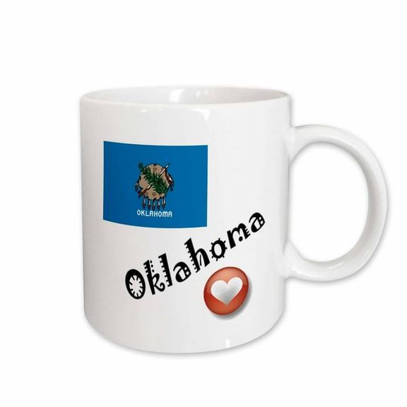 3drose, I Love Oklahoma, 11oz Mug