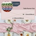 thumbnail image 4 of Parojati 2 Pcs Cheesecloth Table Runner 35'' x 120'' inch Nude Boho Gauze Cheese Cloth Table Runners for Baby Shower Decoration Wedding Party Summer Garden Farmhouse Dusty Pink, 4 of 10
