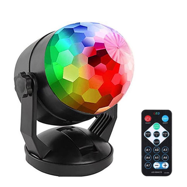 Lights for Room Activated Party Lights with Remote Control Rgb Ball Light,Strobe Lamp 7 Modes Stage Par Light for Home Room Dance Parties Bar Xmas Wedding Show Club Rgb Light Bar