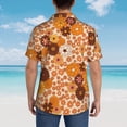 thumbnail image 6 of Fotbe Hippie Ditsy Floral Hawaiian Shirt For Men Unisex Summer Beach Casual Short Sleeve Cotton Linen Button Down Shirts-Small, 6 of 9
