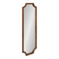 thumbnail image 1 of Kate and Laurel Hogan Framed Scallop Wall Mirror, 16x48, Rustic Brown, 1 of 15