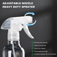 thumbnail image 4 of Plastic Spray Bottles 12oz 2 Pack Adjustable Mist/Stream Spraying Heavy Duty Square Water Spray Bottles for Hair, Cleaning Solutions, Plants，Essential Oils (Clear), 4 of 6