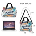 thumbnail image 3 of FORMRS 16" Laptop Bag Carrying Sleeve Case with Handle Travel Shoulder Briefcase, Yellow Sardines Pattern, 3 of 8