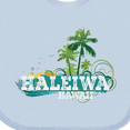 thumbnail image 4 of Inktastic Haleiwa Hawaii Vacation Boys or Girls Baby Bib, 4 of 4