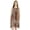 Brown, variant on Moomaya Summer Beach Wear Short Dress For Womens Printed Sleeveless Tie-Up Midi Dress