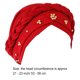 thumbnail image 5 of Qarigey 4 piezas Envoltura para la cabeza Estilos bohemios Cómodos colores surtidos Sombrero de pirata Atractivo suministros de abalorios Diademas para Accesorio para el cabello Rojo Qarigey AP008789-10B, 5 of 5