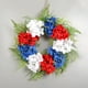 thumbnail image 5 of Coronas patrióticas , 17.7 '', rojo, y azul, de flores de hortensias, decoración de principal, decoración de la f, 5 of 9
