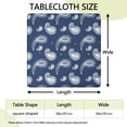 thumbnail image 2 of Blue Pioneer Flower and Paisley Pattern Square Fitted Tablecloth with Elastic Edge,Square Table Cover,Washable Elastic Table Cover for Home Kitchen Party Decor 36"x36", 2 of 6