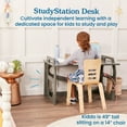 thumbnail image 3 of ECR4Kids Wooden StudyStation Student Writing Desk, Montessori Furniture, Grey Wash, 3 of 9