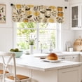 thumbnail image 2 of AshasdS Bee Honeycomb Window Valance Polyester Rod Pocket Farmhouse Botanical Curtain Valance for Kitchen Dining Room Living Room, 2 of 5