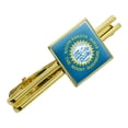 thumbnail image 1 of South Dakota State Flag Square Tie Bar Clip Clasp Tack- Silver or Gold, 1 of 4