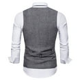 thumbnail image 5 of AOOCHASLIY 2023 Men Fall Coat Men's Winter Formal Bussiness Tuxedo Suit Waistcoat Vest Jacket Coat, 5 of 5