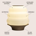 thumbnail image 2 of JONATHAN Y Honey Pot 12" Minimalist Classic Plant-Based PLA 3D Printed Dimmable LED Table Lamp, White/Brown, USA1001C, 2 of 9