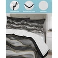 thumbnail image 4 of Black Grey Ombre Twin Size Down Alternative Comforter, Lightweight Comforter Quilt Bedding Set with Pillow Shams Modern Moire Abstract Art Luxury All Seasons Bed Comforter Duvet Insert 68"x86", 4 of 7