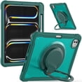 thumbnail image 2 of XYX For iPad Pro 11 inch Case (2025 M5/2024 M4), 360 Rotating Hand Grip, Shoulder Strap, Heavy Duty Drop Protection, Green, 2 of 7