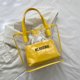 thumbnail image 1 of Bolsos de mano de moda para mujer Bolso compuesto transparente con bolso pequeño (amarillo) Sywqhk Para Estrenar, 1 of 8