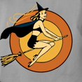 thumbnail image 3 of CafePress - Retro Witch Womens Comfort Colors Shirt - Womens Comfort Colors® Shirt, 3 of 4