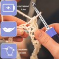 thumbnail image 2 of 12pcs Crochet Hook Set with Counter Ergonomic Knitting Needles Kit with Led Light&Row Digital Counter DIY Tool for Knitting Hook, 2 of 6