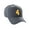 Charcoal, variant on Structured Baseball Hat Cap Curved Visor Custom Team Number - Purple Hat, Gold 1