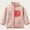 Pink, variant on Polar Fleece Jacket for Kids Full Zip up Stand Collar Coat with Contrast Chest Pocket Warm Casual Winter Outerwear for Boys Girls School Outdoor 3-4 Years