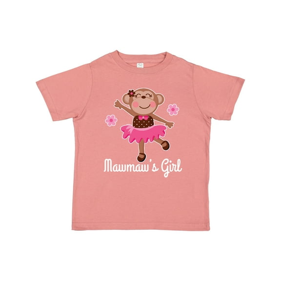Inktastic Mawmaw Girl Ballerina Monkey Girls Toddler T-Shirt